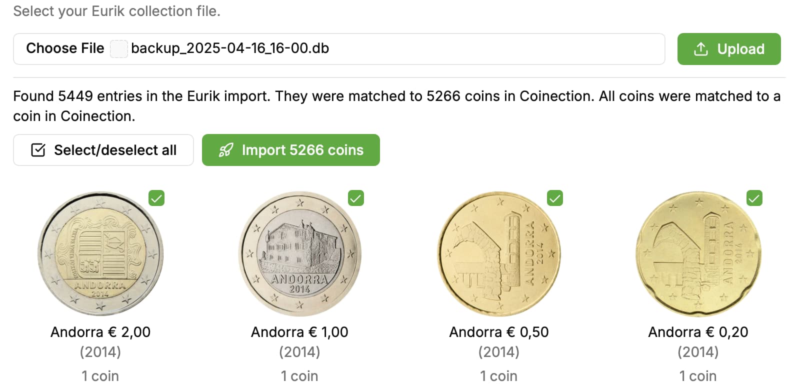 Import your existing collection