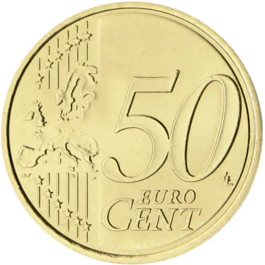 Front of Belgium 50 euro cent