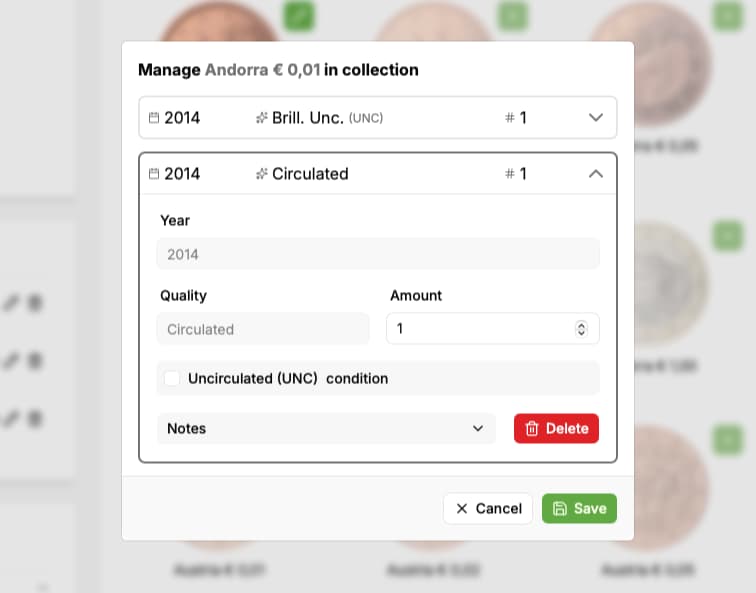 Manage your collection Manage your collection