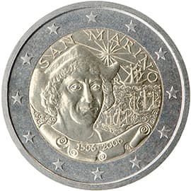 Back of San Marino 2 euro Back of San Marino 2 euro