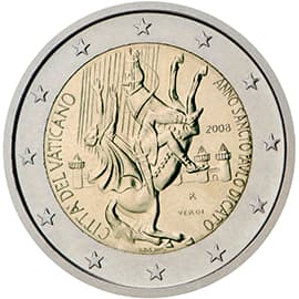 Back of Vatican City 2 euro Back of Vatican City 2 euro