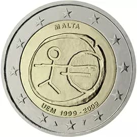 Back of Malta 2 euro Back of Malta 2 euro