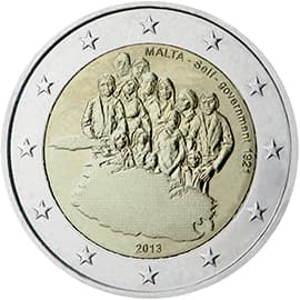 Back of Malta 2 euro Back of Malta 2 euro