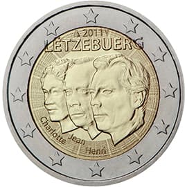 Back of Luxembourg 2 euro Back of Luxembourg 2 euro