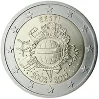 Back of Estonia 2 euro Back of Estonia 2 euro