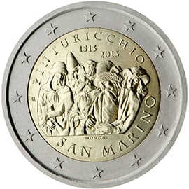 Back of San Marino 2 euro Back of San Marino 2 euro