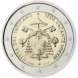 Back of Vatican City 2 euro Back of Vatican City 2 euro