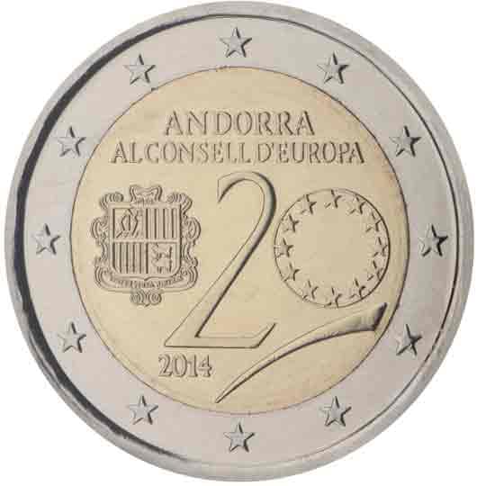 Back of Andorra 2 euro Back of Andorra 2 euro