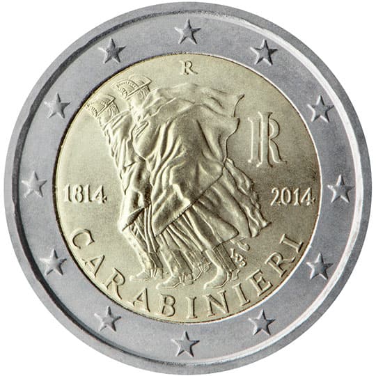 Back of Italy 2 euro Back of Italy 2 euro