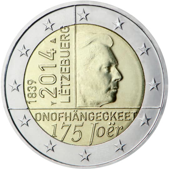 Back of Luxembourg 2 euro Back of Luxembourg 2 euro