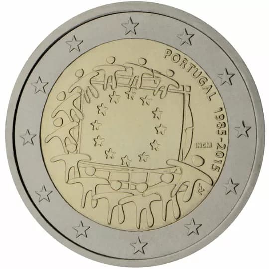 Back of Portugal 2 euro Back of Portugal 2 euro