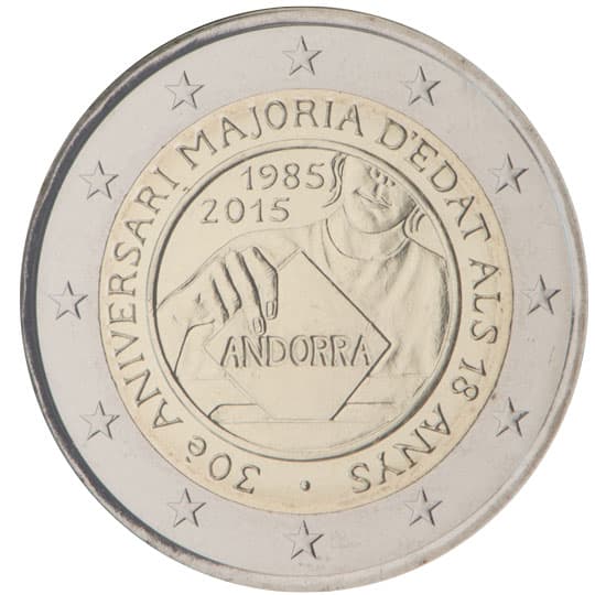 Back of Andorra 2 euro Back of Andorra 2 euro