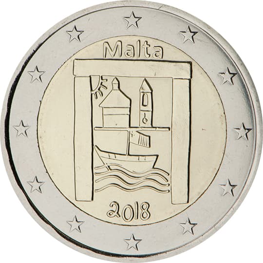 Back of Malta 2 euro Back of Malta 2 euro