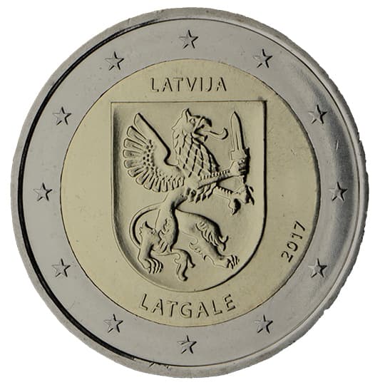 Back of Latvia 2 euro Back of Latvia 2 euro