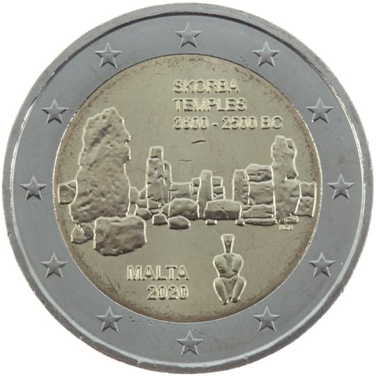 Back of Malta 2 euro Back of Malta 2 euro