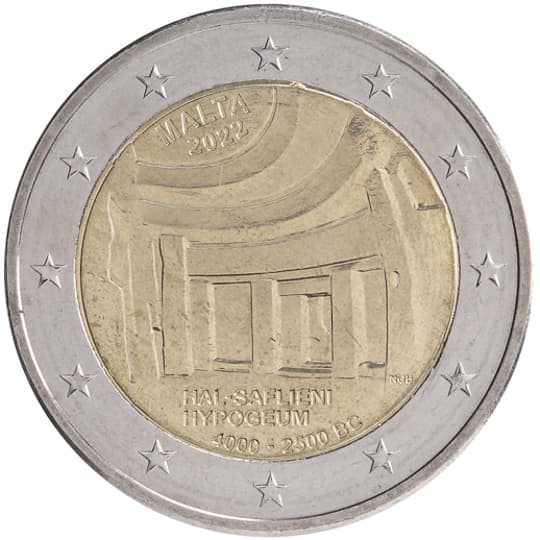 Back of Malta 2 euro Back of Malta 2 euro
