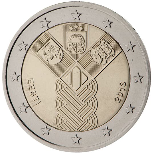 Back of Estonia 2 euro Back of Estonia 2 euro