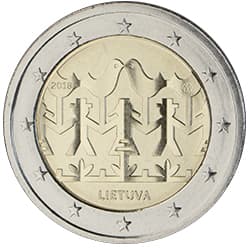 Back of Lithuania 2 euro Back of Lithuania 2 euro