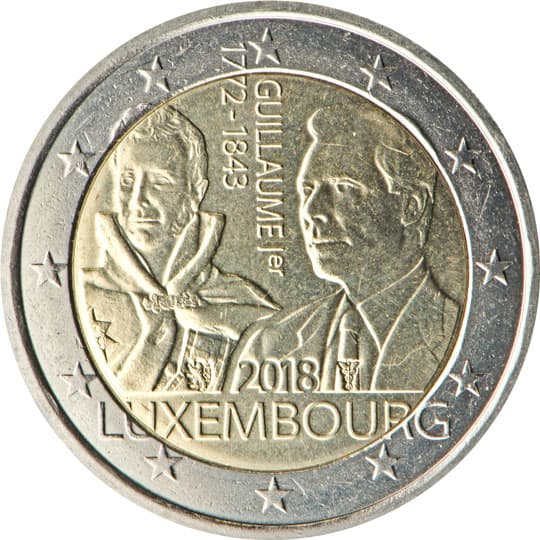 Back of Luxembourg 2 euro Back of Luxembourg 2 euro