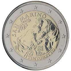 Back of San Marino 2 euro Back of San Marino 2 euro