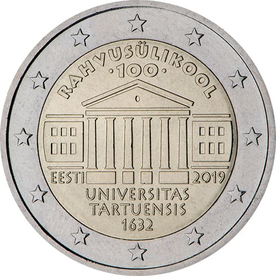 Back of Estonia 2 euro Back of Estonia 2 euro