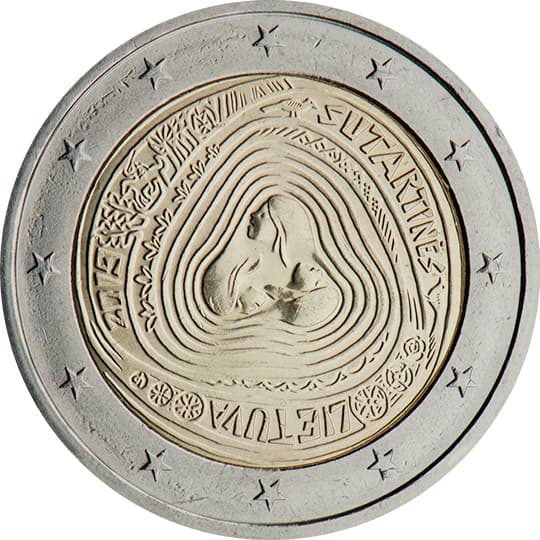 Back of Lithuania 2 euro Back of Lithuania 2 euro