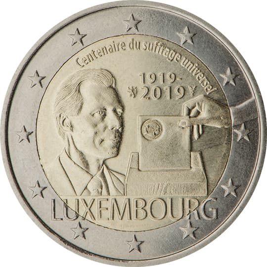 Back of Luxembourg 2 euro Back of Luxembourg 2 euro