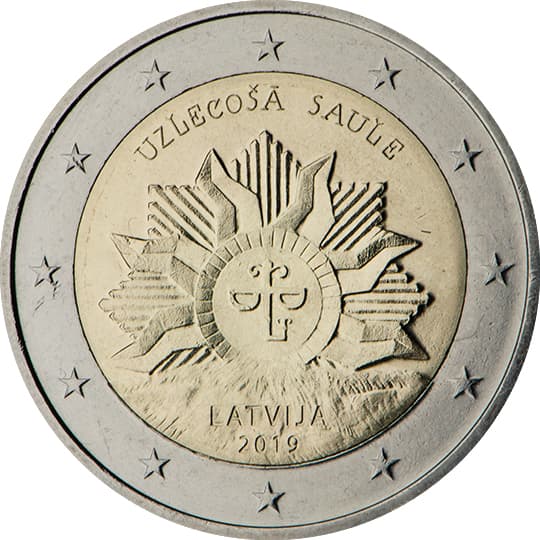 Back of Latvia 2 euro Back of Latvia 2 euro
