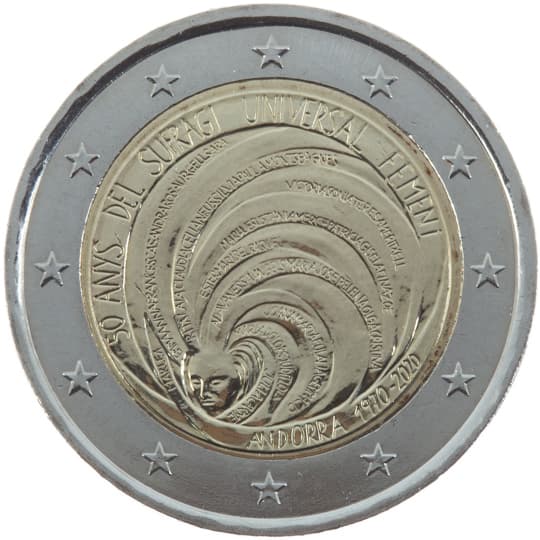 Back of Andorra 2 euro Back of Andorra 2 euro