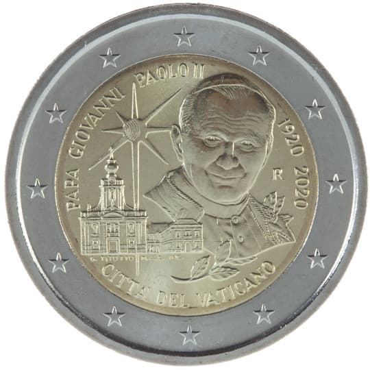 Back of Vatican City 2 euro Back of Vatican City 2 euro