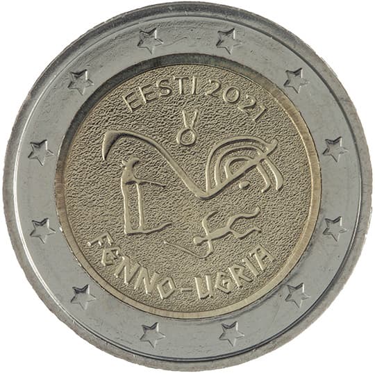 Back of Estonia 2 euro Back of Estonia 2 euro