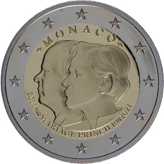 Back of Monaco 2 euro Back of Monaco 2 euro