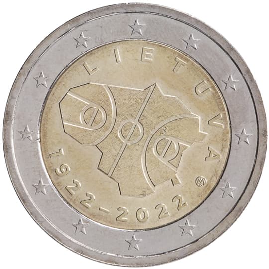 Back of Lithuania 2 euro Back of Lithuania 2 euro