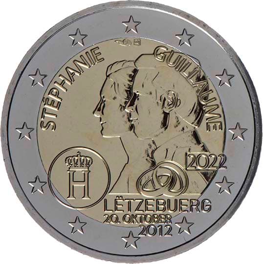 Back of Luxembourg 2 euro Back of Luxembourg 2 euro