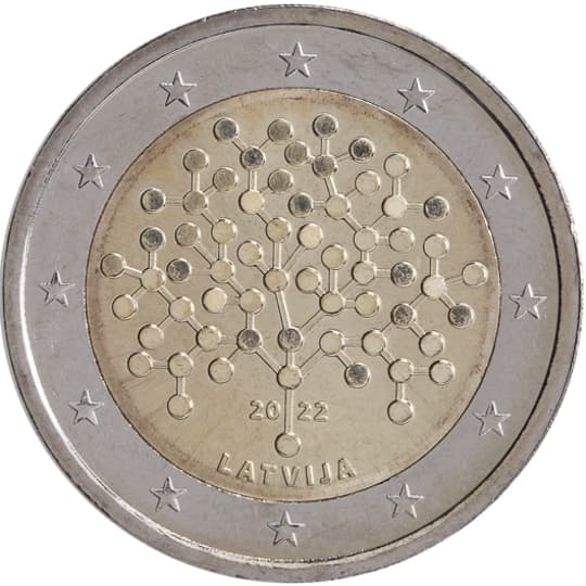 Back of Latvia 2 euro Back of Latvia 2 euro