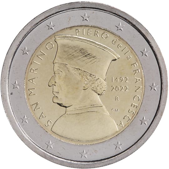 Back of San Marino 2 euro Back of San Marino 2 euro