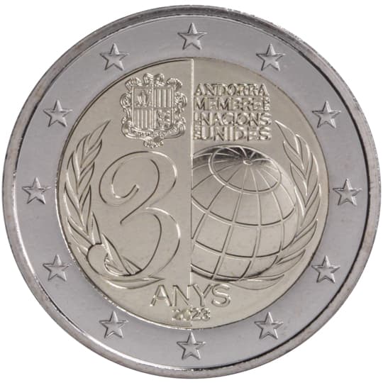 Back of Andorra 2 euro Back of Andorra 2 euro