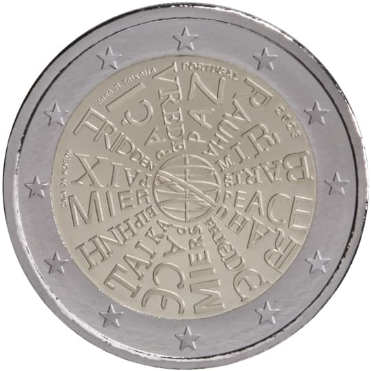 Back of Portugal 2 euro Back of Portugal 2 euro