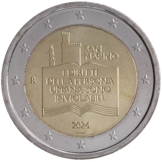 Back of San Marino 2 euro Back of San Marino 2 euro