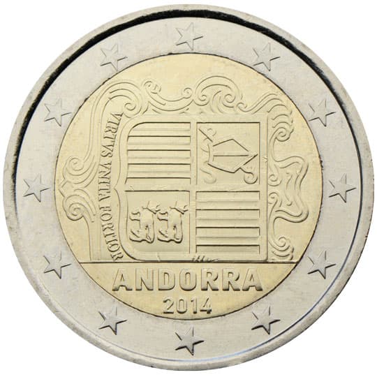 Back of Andorra 2 euro Back of Andorra 2 euro
