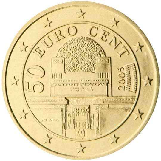 Back of Austria 50 euro cent Back of Austria 50 euro cent