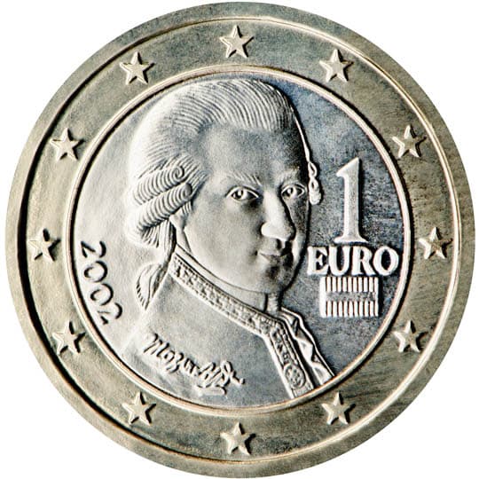Back of Austria 1 euro Back of Austria 1 euro