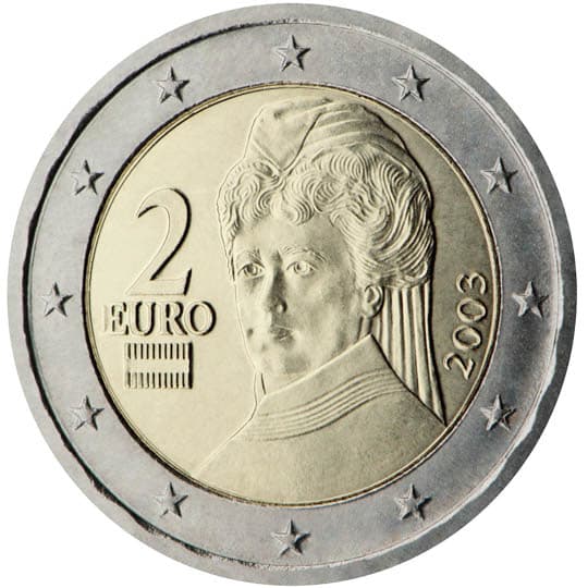 Back of Austria 2 euro Back of Austria 2 euro