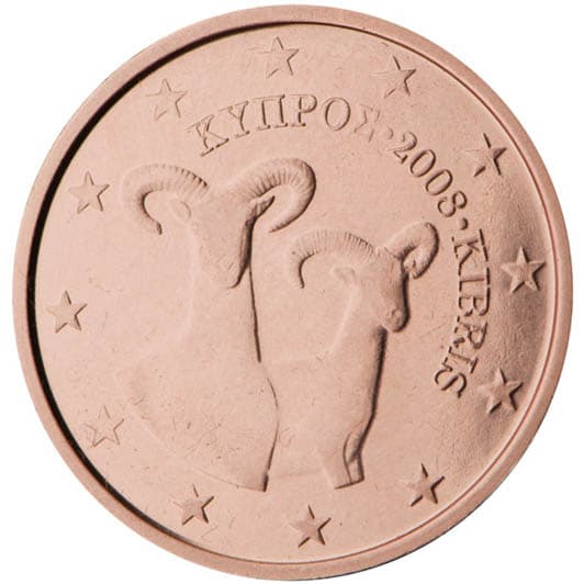 Back of Cyprus 2 euro cent Back of Cyprus 2 euro cent