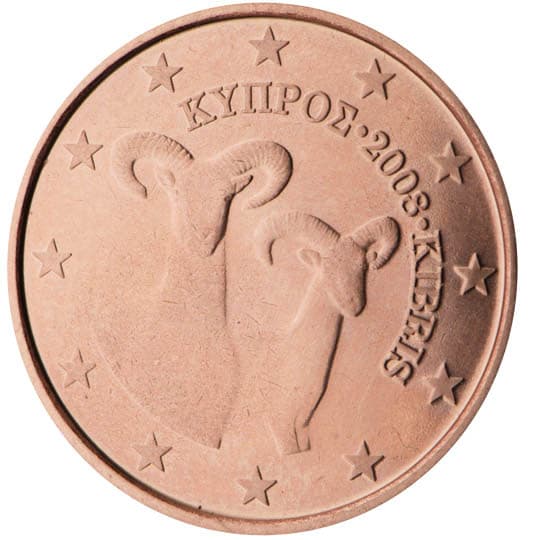 Back of Cyprus 5 euro cent Back of Cyprus 5 euro cent
