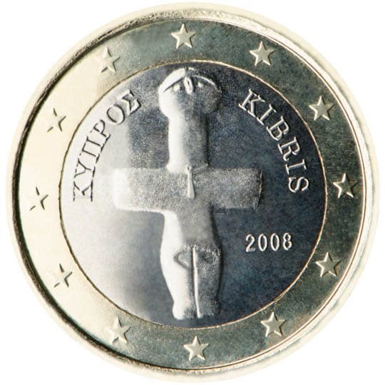 Back of Cyprus 1 euro Back of Cyprus 1 euro