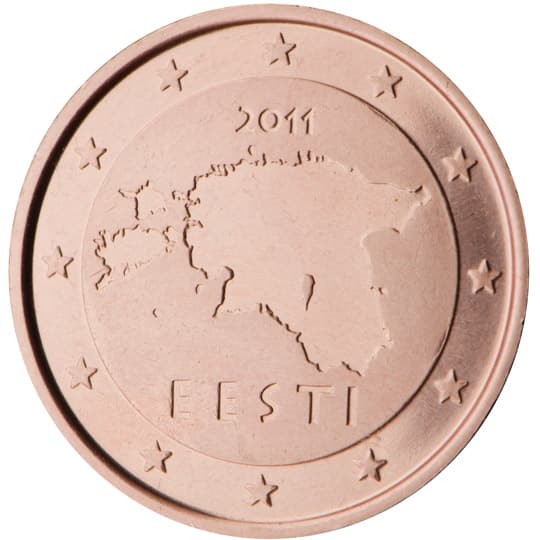 Back of Estonia 2 euro cent Back of Estonia 2 euro cent