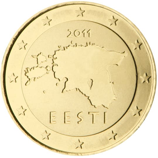 Back of Estonia 50 euro cent Back of Estonia 50 euro cent
