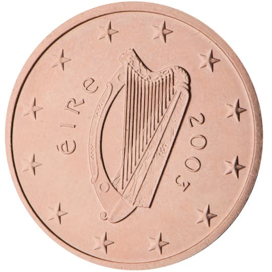 Back of Ireland 5 euro cent Back of Ireland 5 euro cent