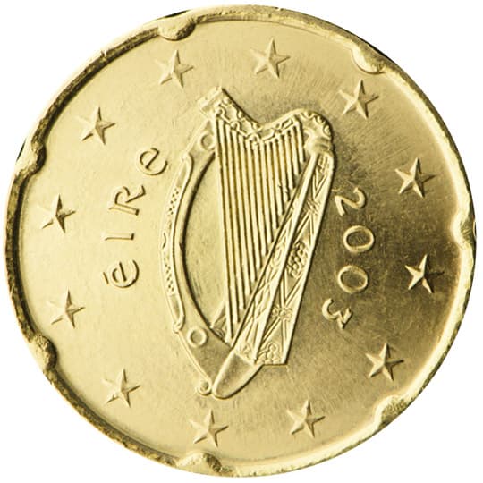 Back of Ireland 20 euro cent Back of Ireland 20 euro cent